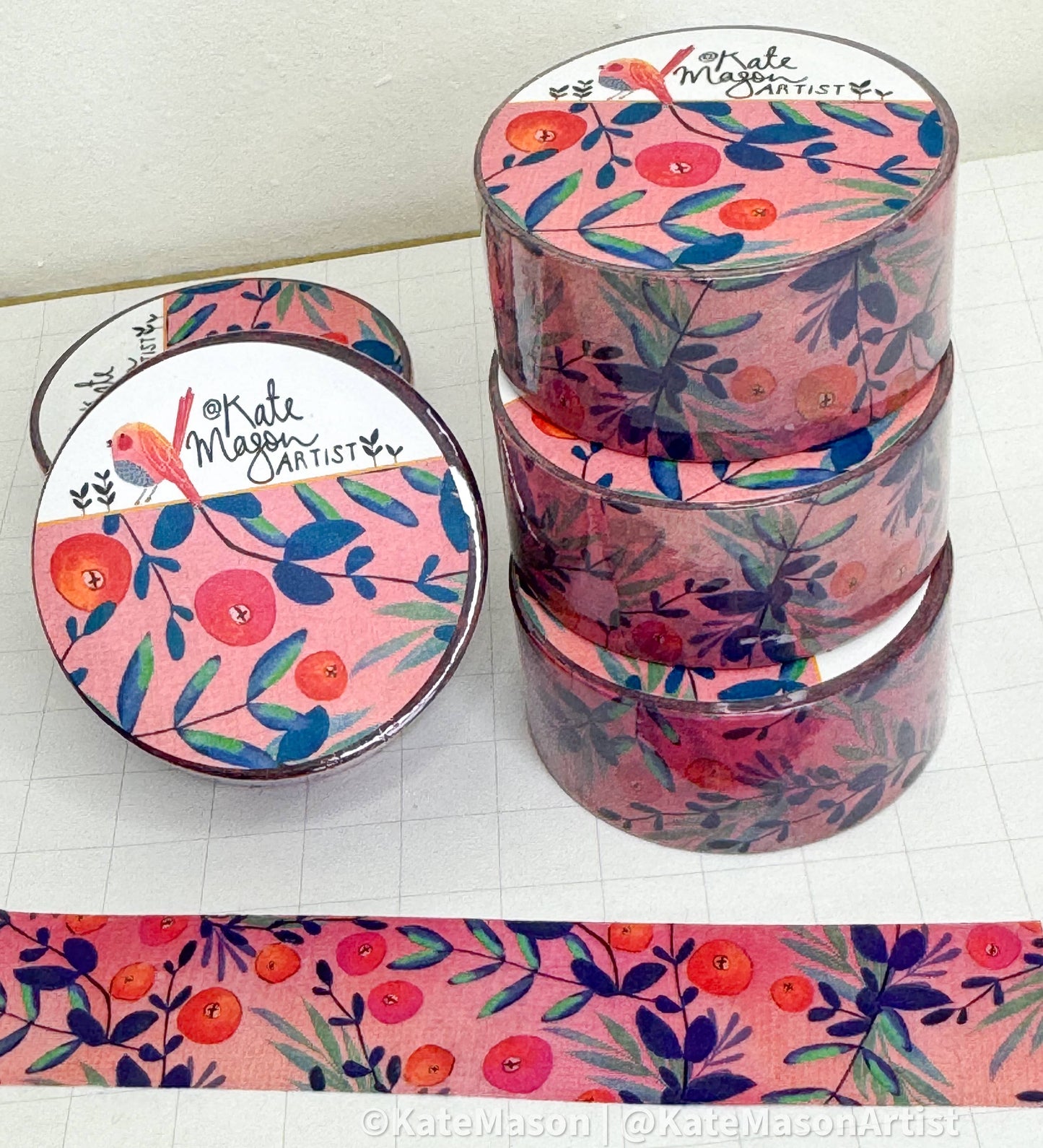 Pink Berry Blue Vine WASHI TAPE