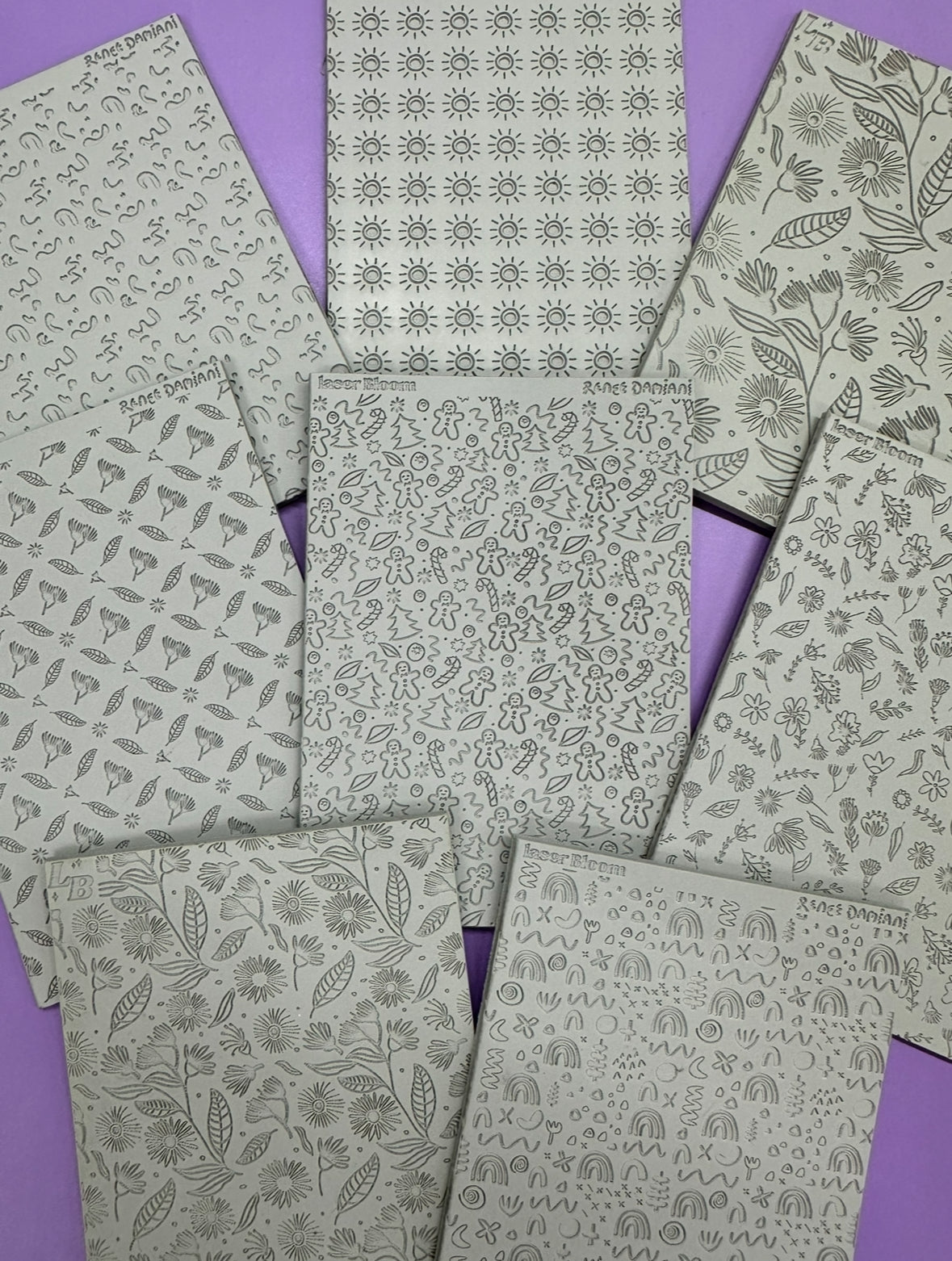 Renee Damiani Texture Mat - Christmas Doodle