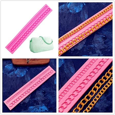 Diamond Bag And Chain Silicone Mould And Impression