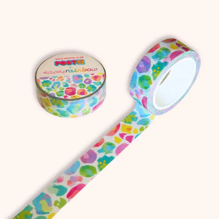 Aus Only Limited Edition Washi Tape Kasey Rainbow Pastel Leopard Washi Tape