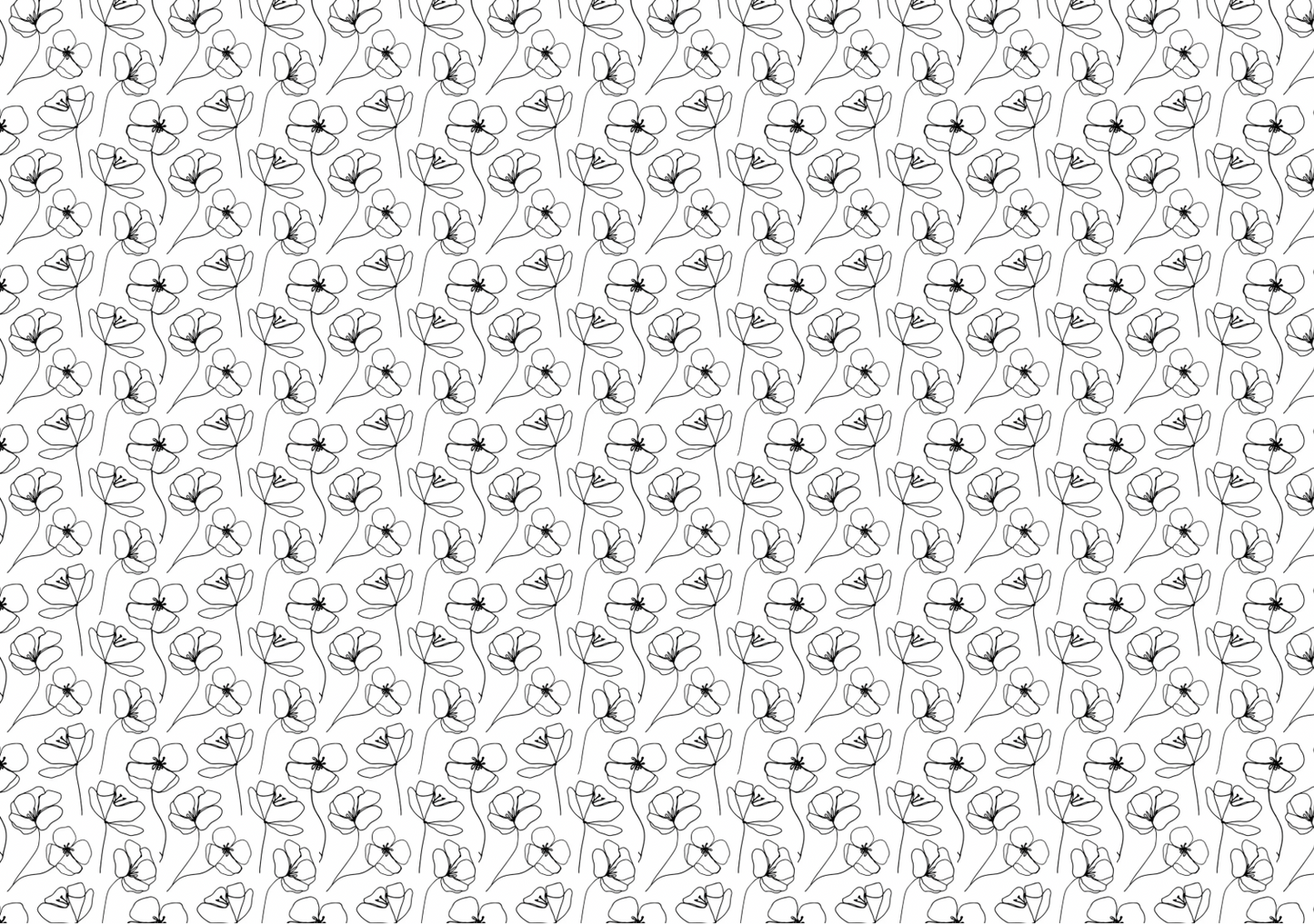 Transfer Paper - Monochrome Poppies