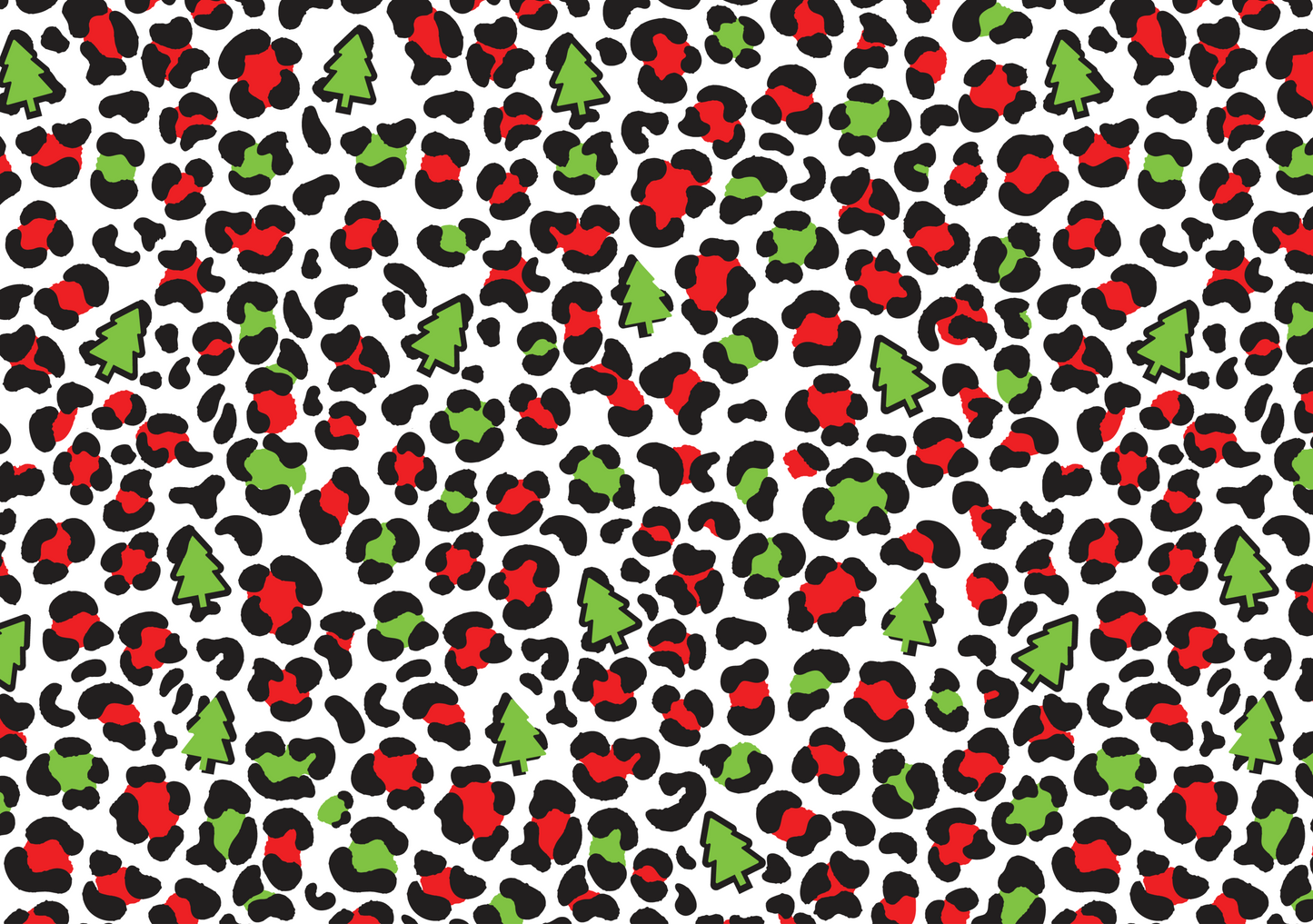 Transfer Paper - Christmas Tree Leopard Print