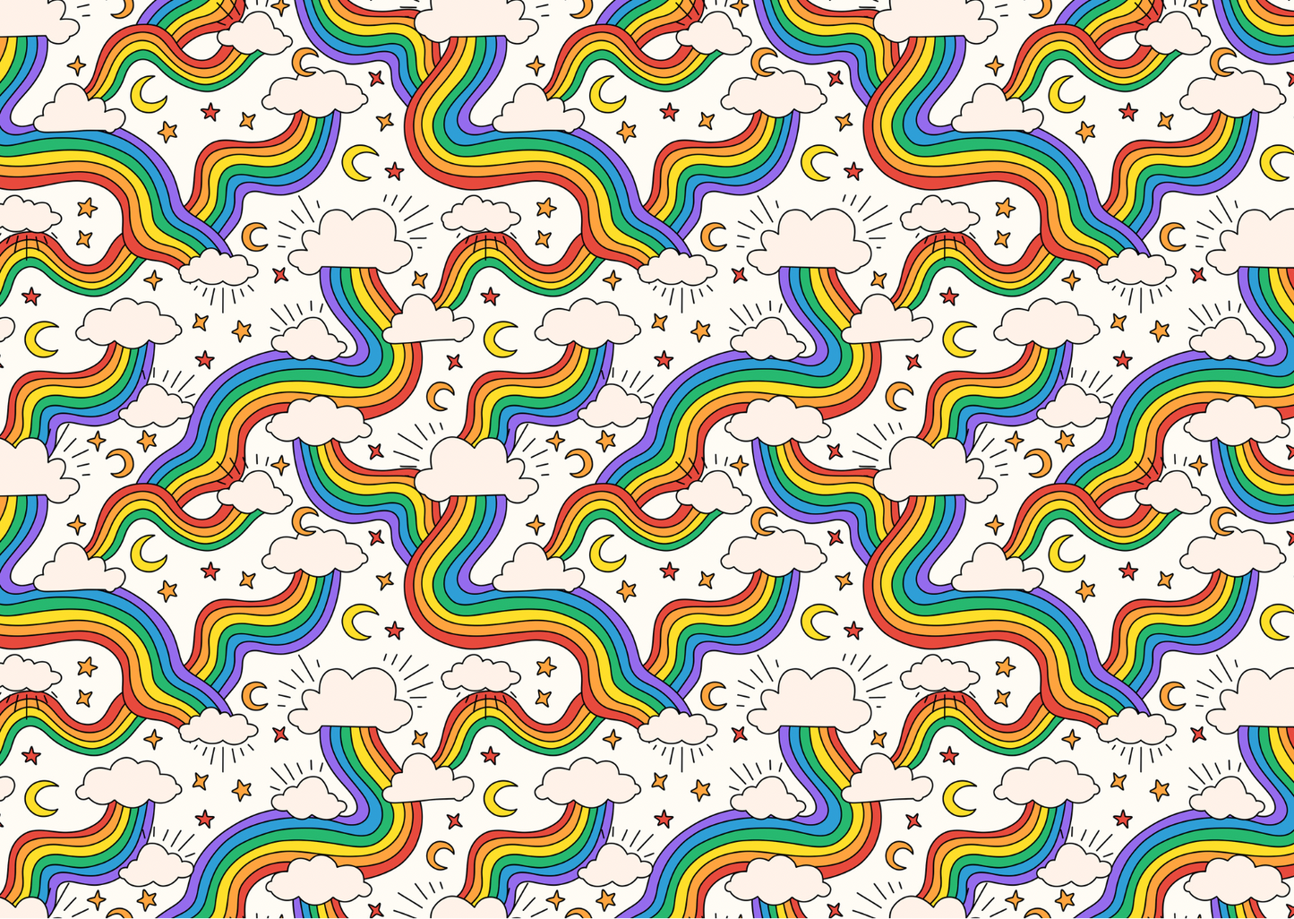 Transfer Paper - Pride Rainbow and Clouds