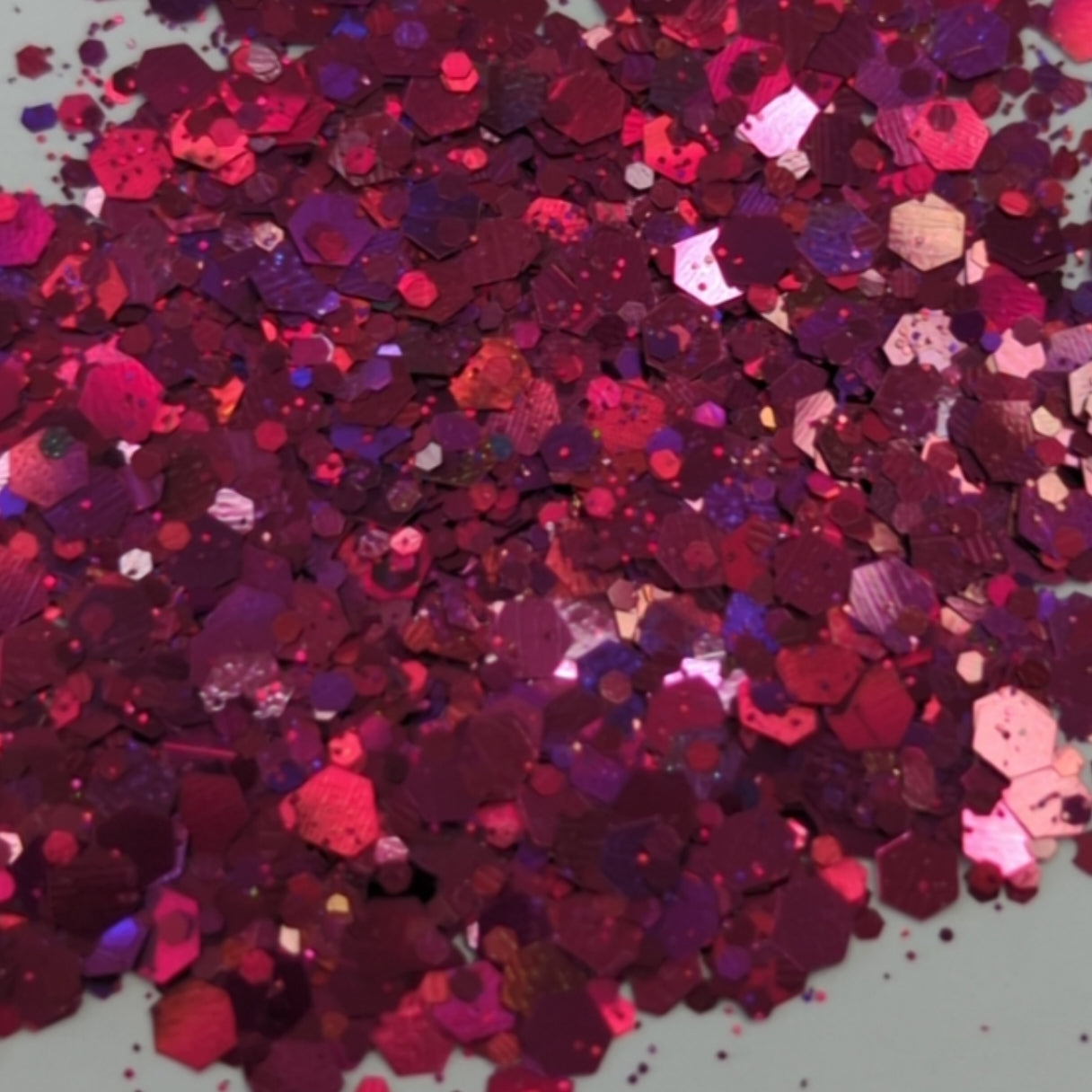 Holographic Chunky Mix Pink Rose