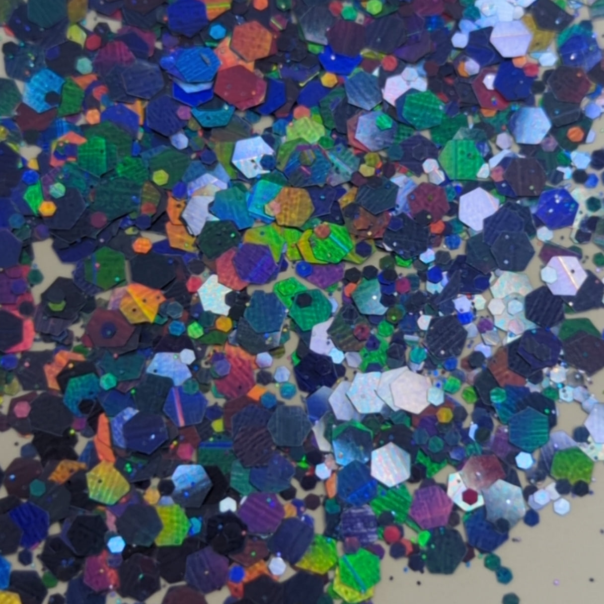 Holographic Chunky Mix Dark Blue