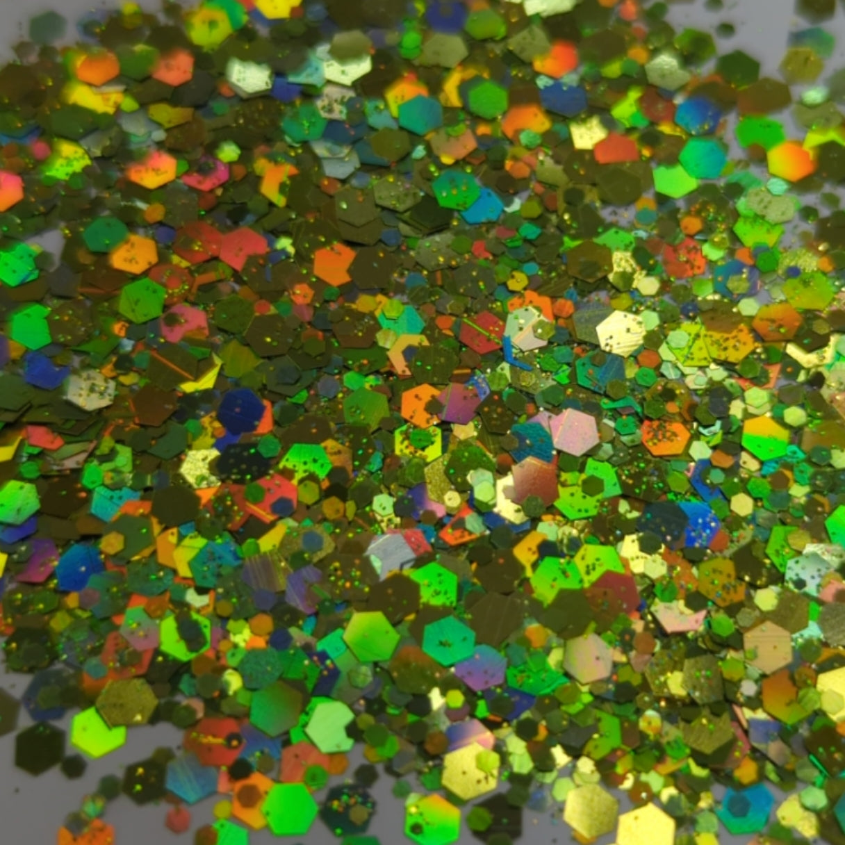 Holographic Chunky Mix Green