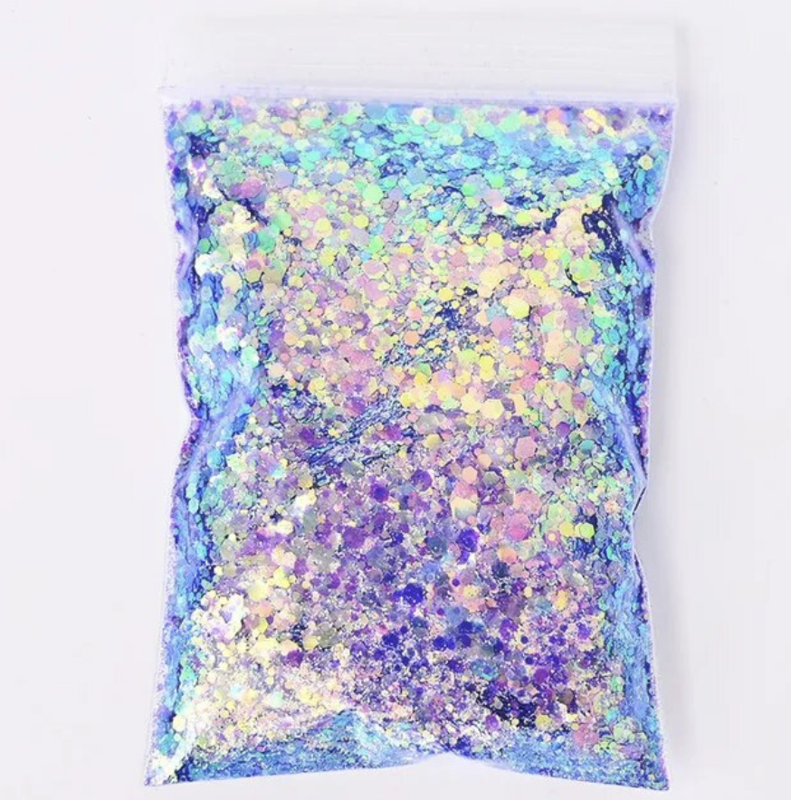 Bright Metallic Hex Mix Colour Shift Purple To Blue