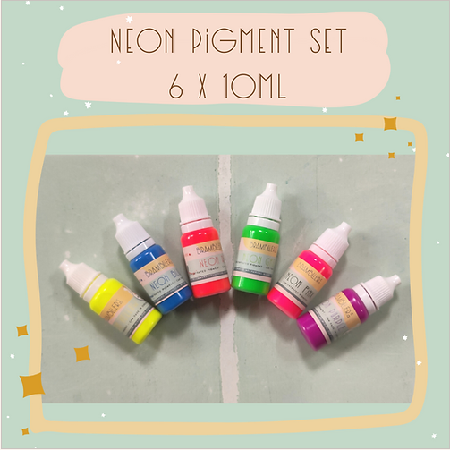 Set of 6 Neon pigment x 10ml Each