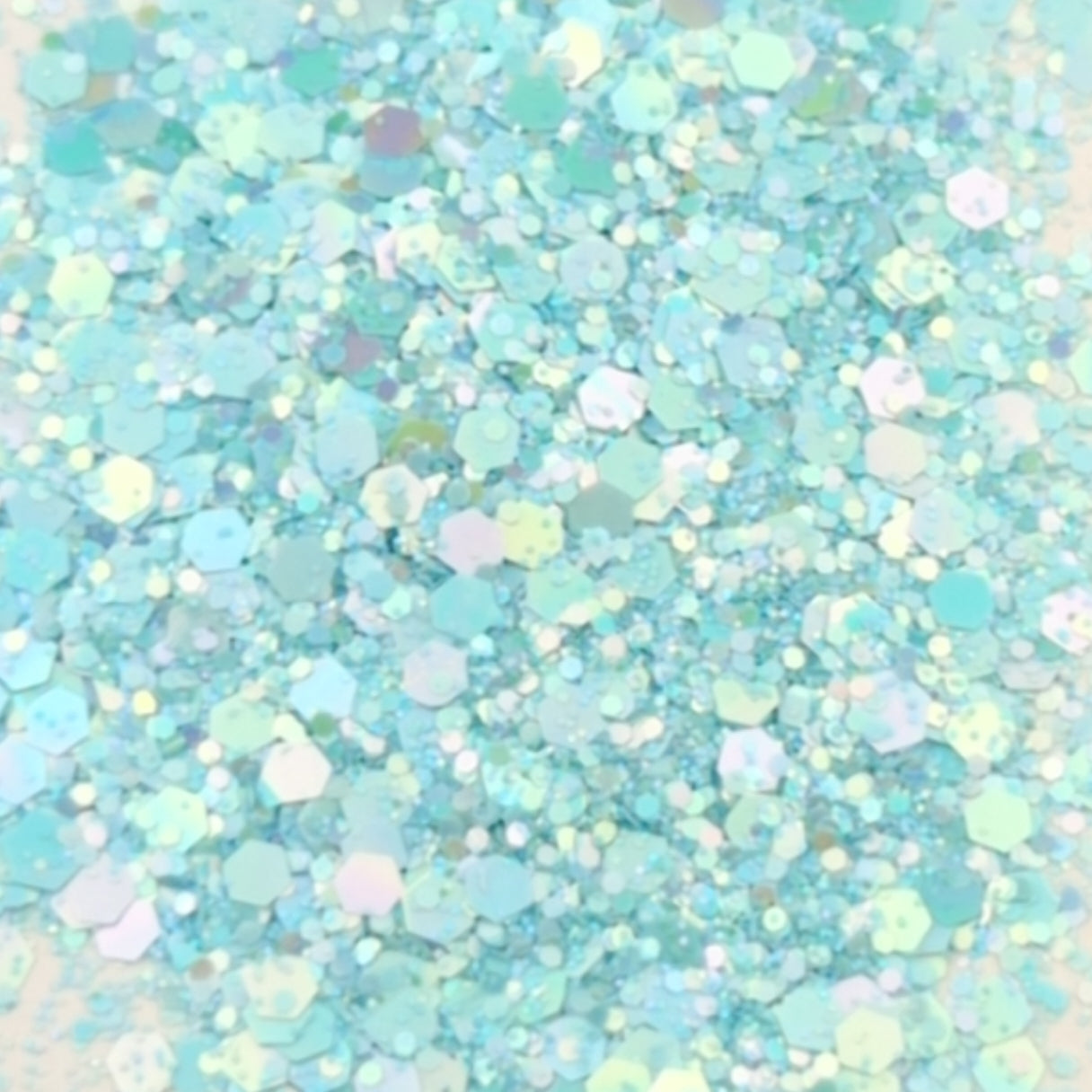 Chunky Hex Mix Pastel Blue