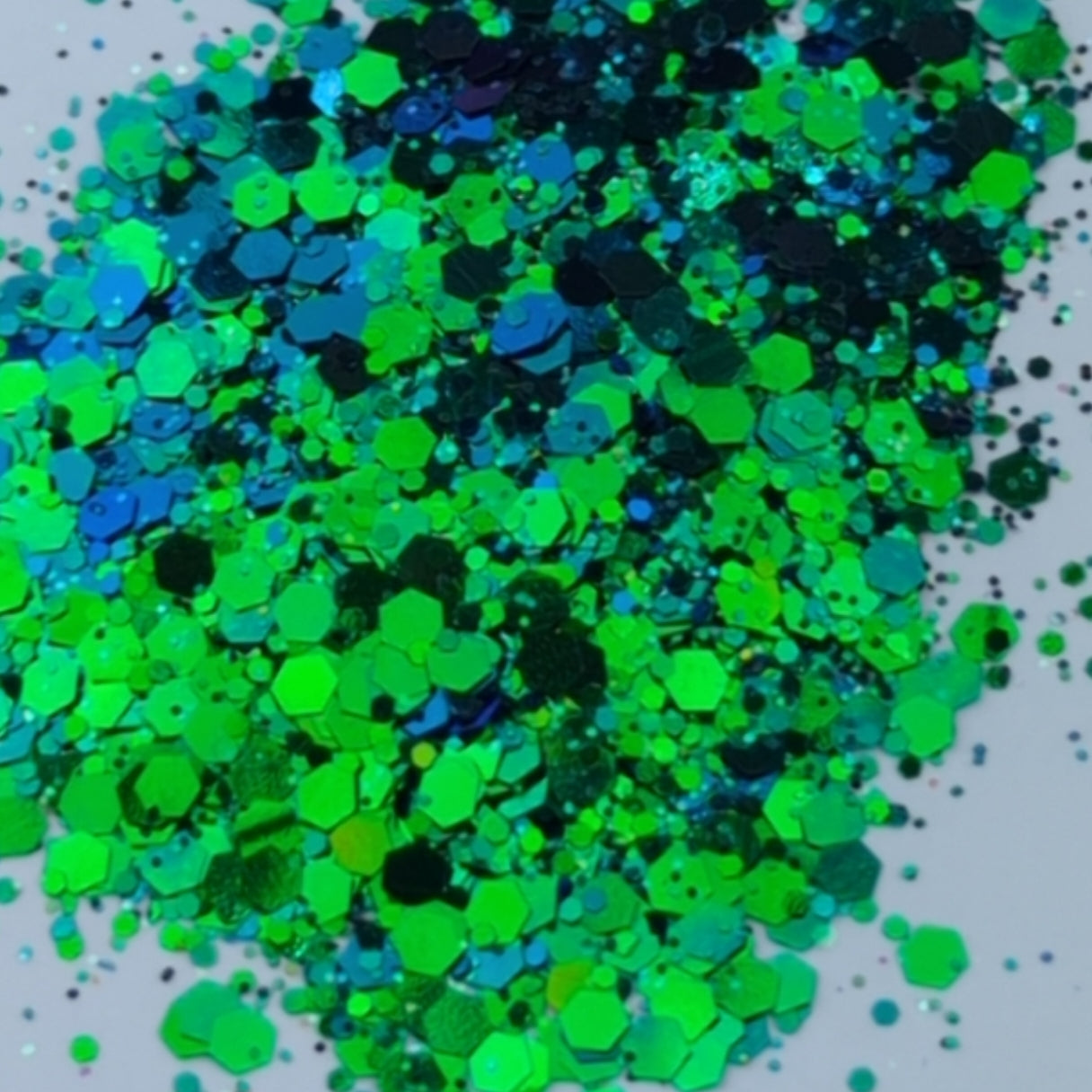 Chunky Hex Colour Shift Blue To Green