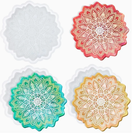 Sun Flowers Tray Epoxy Resin Silicone Mould