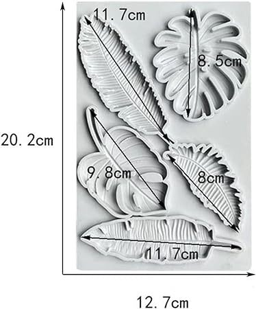 Leaf Silicone Mould, Tropical Turtle Fern Leaf