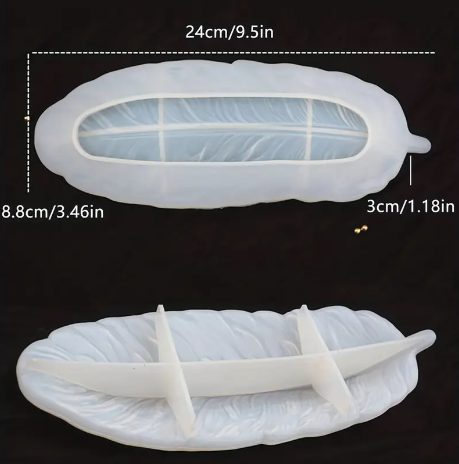 Feather Dish Tray Silicone Mould