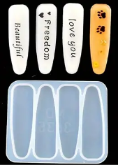 Hair Pin Pendant Silicone Mould 3