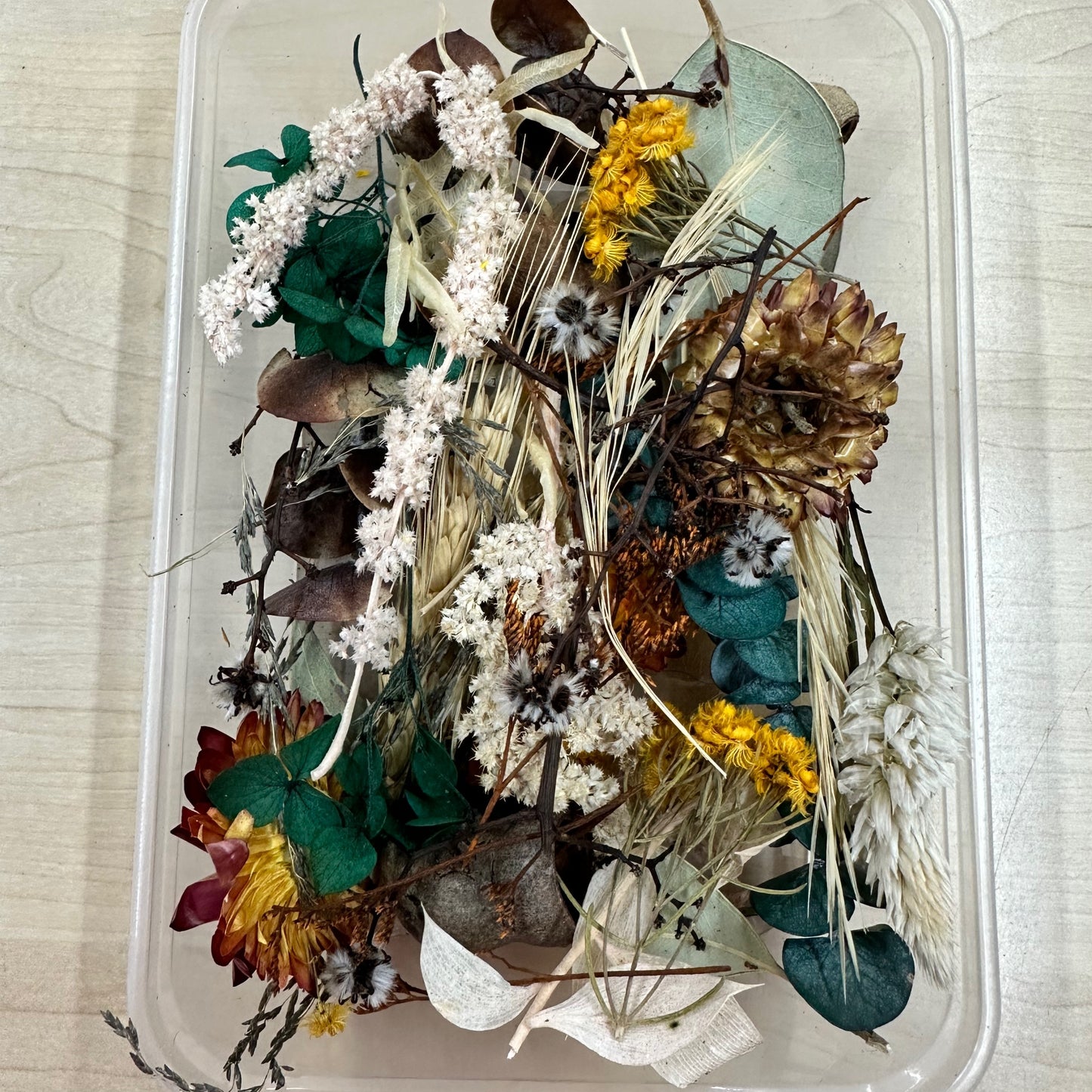 Dried Flowers 3d Box - Australian Mix Yellow