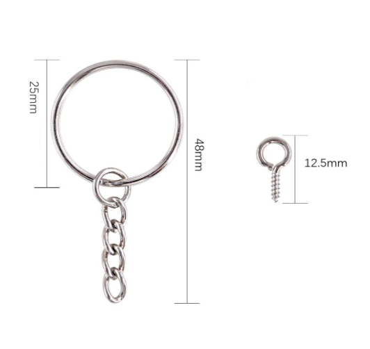 Sliver Key Chain Rings Kit