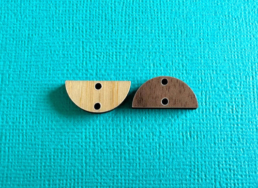 Wooden 20mm semi circle connectors