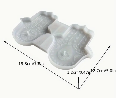 2pcs Hamsa Mold, Fatima Hand Resin Mould