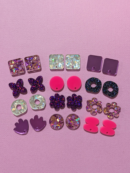 Acrylic Earring Toppers - Mixed Pack