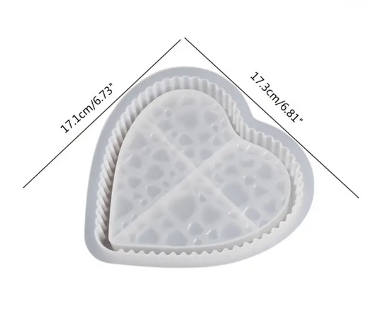 Heart Shape Storage Tray Silicone Mould
