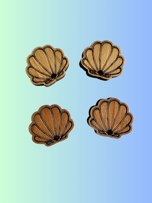 Shell Wooden Earring Toppers