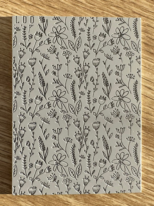 Floral Line Art Texture Mat